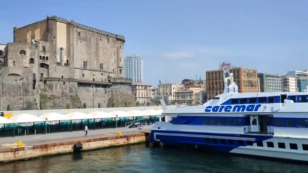 Naples Campanie Italie Mai 2022 Vue Ensemble Molo Beverello Depuis — Video