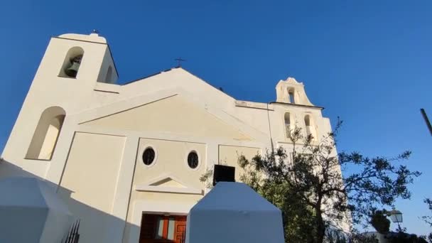 Serrara Fontana Καμπανία Ιταλία Μαΐου 2022 Πρόσοψη Της Εκκλησίας Του — Αρχείο Βίντεο
