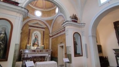 Forio, Campania, İtalya - 13 Mayıs 2022: 14. yüzyıl Santa Maria del Soccorso Kilisesi