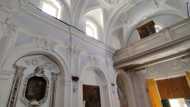 Forio Campania Italy May 2022 Interior Seventeenth Century Church San — 图库视频影像