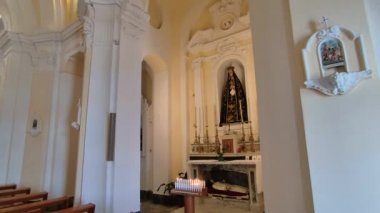 Lacco Ameno, Campania, İtalya - 13 Mayıs 2022: 18. yüzyıl Santa Maria d delle Grazie Kilisesi Corso Angelo Rizzoli