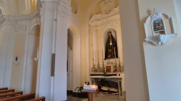 Lacco Ameno Campania Maggio 2022 Interno Della Settecentesca Chiesa Santa — Video Stock