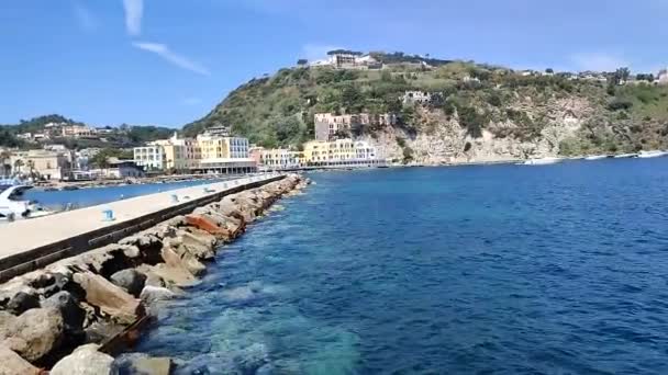 이탈리아 캄파니아 Lacco Ameno Campania 2022 Overview Jetty Tourism Port — 비디오