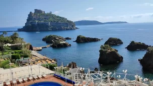 Ischia Campania Itália Maio 2022 Vista Geral Terraço Miradouro Cartaromana — Vídeo de Stock
