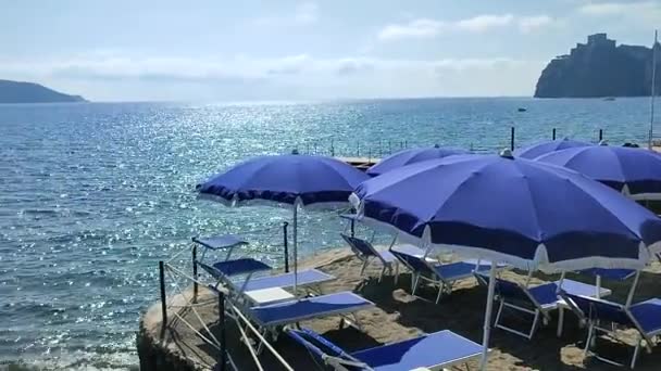 Ischia Kampania Włochy Maja 2022 Przegląd Plaży Punta Molino — Wideo stockowe