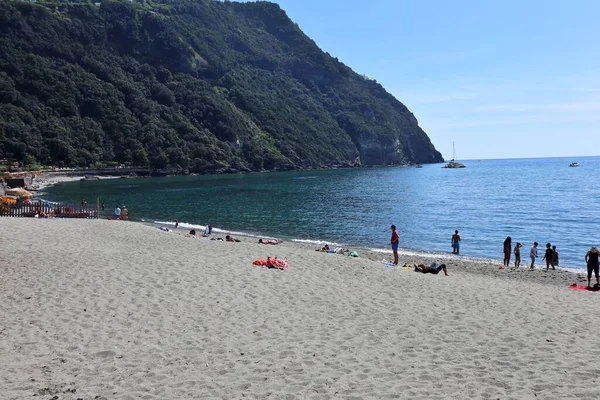 Форио Кампания Италия Мая 2022 Года Вид Пляж Фазара Виа — стоковое фото
