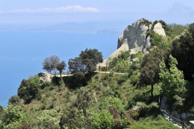 Serrara Fontana, Campania, Italy - May 15, 2022: Viewpoint located after the La Grotta Restaurant on Mount Epomeo clipart