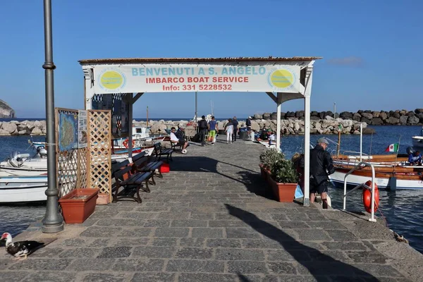 Sant Angelo Ischia Kampanien Italien Mai 2022 Pier Für Touristen — Stockfoto