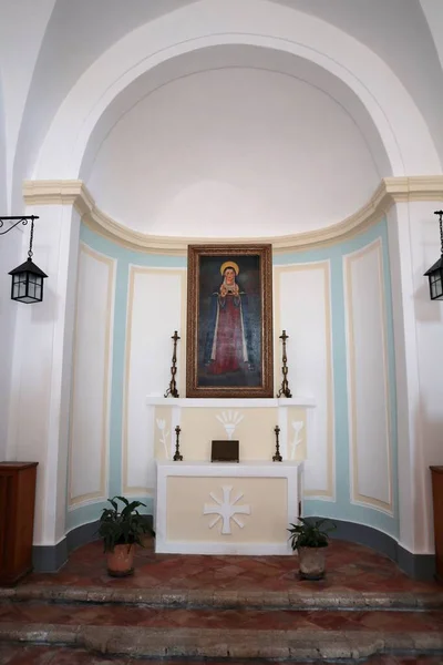 Ischia Kampania Włochy Maja 2022 Wnętrze Xiv Wiecznego Kościoła Madonny — Zdjęcie stockowe