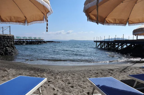Ischia Campania Italy Травня 2022 Купальні Заклади Пунта Моліно Lungomare — стокове фото