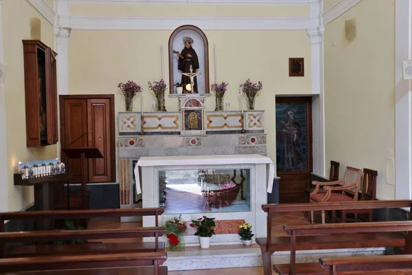 Ischia Campania Itália Maio 2022 Interior Pequena Igreja Século Xix — Fotografia de Stock