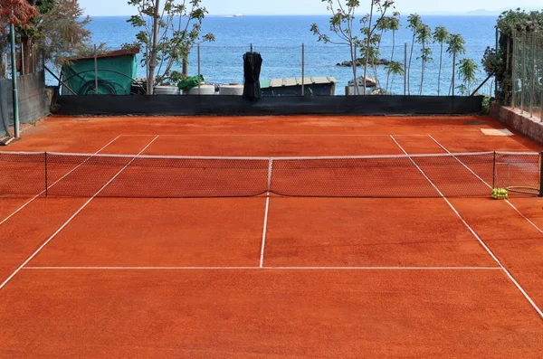 Ischia Campanie Italie Mai 2022 Terrain Tennis Argile Sur Lungomare — Photo