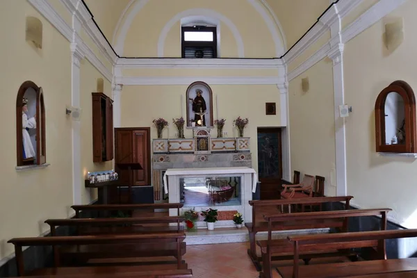 Ischia Kampánie Itálie Května 2022 Interiér Malého Kostela Devatenáctého Století — Stock fotografie