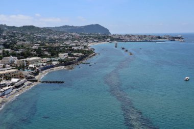 Forio, Campania, İtalya - 14 Mayıs 2022: Belvedere di Zaro veya Belvedere San Josemaria Escriva Körfezi Panoraması