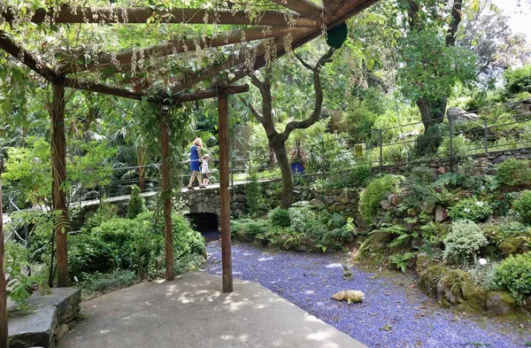 Forio Campania Itália Maio 2022 Lago Seixos Vidro Azul Giardini — Fotografia de Stock