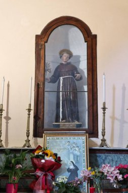 Forio, Campania, İtalya - 13 Mayıs 2022: 14. yüzyıl Santa Maria del Soccorso Kilisesi