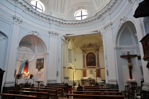Ischia Campania Italy May 2022 Interior 18Th Century Church Santa — стоковое фото