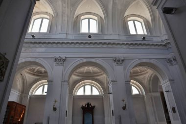 Ischia, Campania, İtalya - 13 Mayıs 2022 Via Mirabella 'daki 18. yüzyıl Sant' Antonio Kilisesi