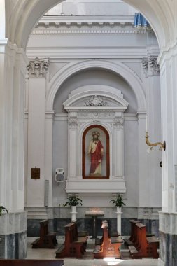 Ischia, Campania, İtalya - 13 Mayıs 2022 Via Mirabella 'daki 18. yüzyıl Sant' Antonio Kilisesi