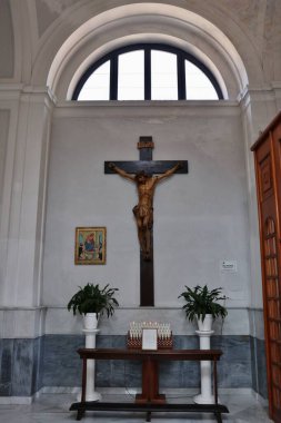 Ischia, Campania, İtalya - 13 Mayıs 2022 Via Mirabella 'daki 18. yüzyıl Sant' Antonio Kilisesi