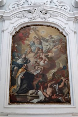Ischia, Campania, İtalya - 13 Mayıs 2022: Via Mazzella 'daki 18. yüzyıl Santa Maria Assunta Katedrali