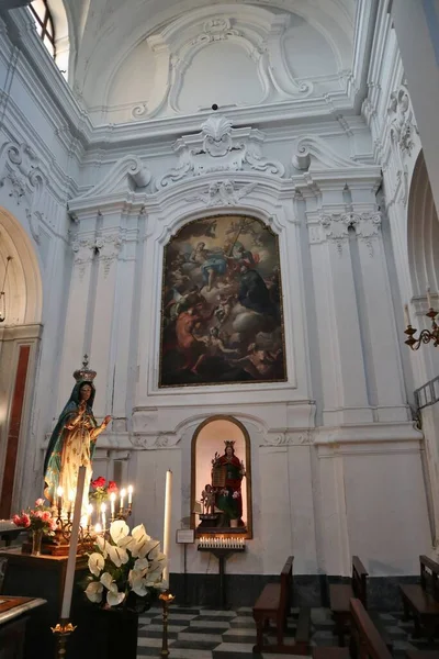 Ischia Kampania Włochy Maja 2022 Wnętrze Xviii Wiecznej Katedry Santa — Zdjęcie stockowe