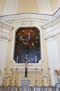 Ischia, Campania, İtalya - 13 Mayıs 2022 Via Mirabella 'daki 18. yüzyıl Sant' Antonio Kilisesi