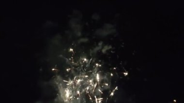 Benevento, Campania, Italy - July 3, 2022: Fireworks at the end of the Feast of the Madonna delle Grazie on the Calore riverside