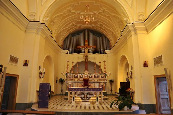 Anacapri Campania Italia Marzo 2022 Interno Della Seicentesca Chiesa Santa — ストック写真