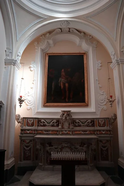 Anacapri, Campania, Italia 12 marzo 2022: Piazza Diaz 'da Interno della seicentesca Chiesa di Santa Sofia