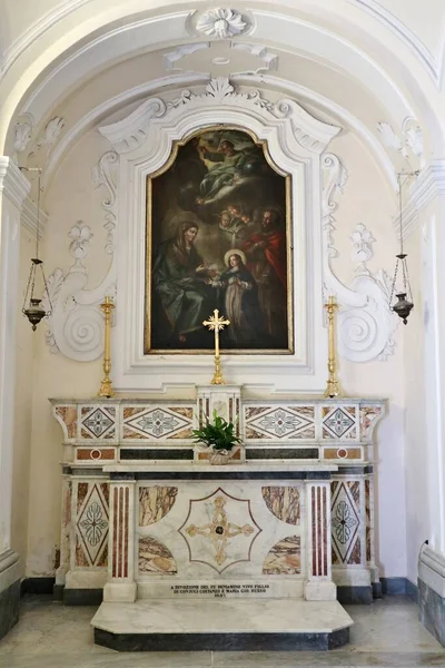 Anacapri Campania Italia Marzo 2022 Interno Della Seicentesca Chiesa Santa — ストック写真