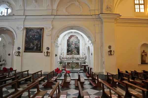 Anacapri Campania Italia Marzo 2022 Interno Della Seicentesca Chiesa Santa — ストック写真