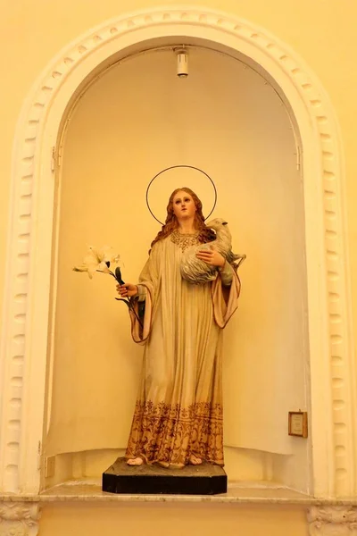 Anacapri Campania Italia Marzo 2022 Interno Della Seicentesca Chiesa Santa — Stock fotografie