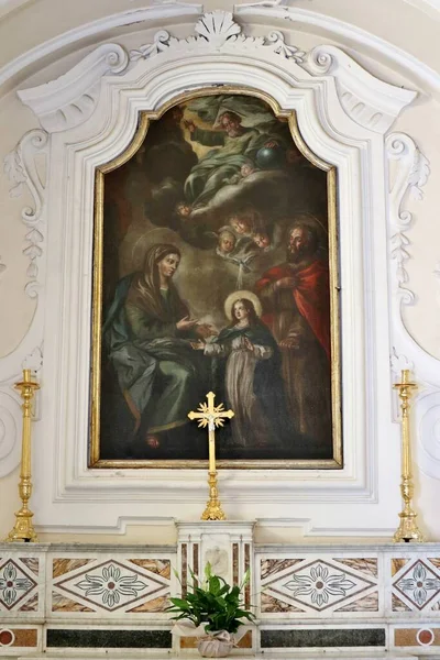 Anacapri Campania Italia Marzo 2022 Interno Della Seicentesca Chiesa Santa — Fotografie, imagine de stoc