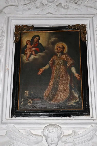 Anacapri Campania Italia Marzo 2022 Interno Della Seicentesca Chiesa Santa — стокове фото