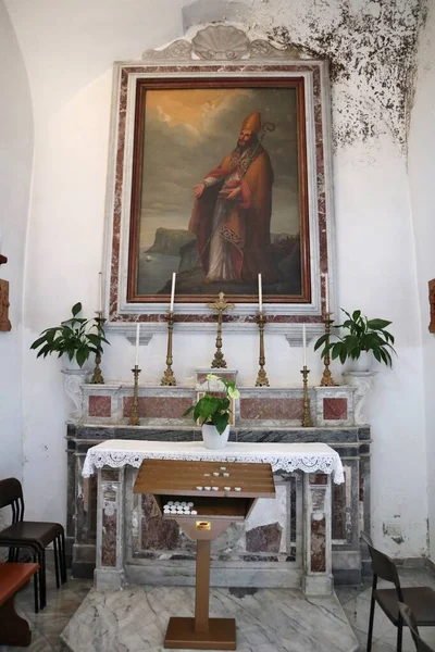Capri Campania Italy March 2022 Interior Medieval Church San Costanzo — 图库照片
