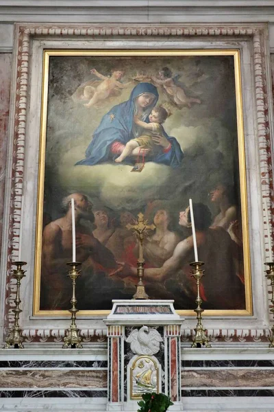 Capri Campania Italia Maaliskuuta 2022 Santo Stefanon Kirkon Sisätilat Piazza — kuvapankkivalokuva