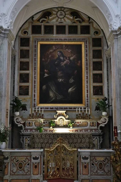 Capri Campania Italië Maart 2022 Interieur Van Zeventiende Eeuwse Kerk — Stockfoto