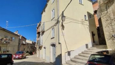 Ferrazzano, Molise, Italy - July 13, 2022: Overview of the village from the alleys of the old town