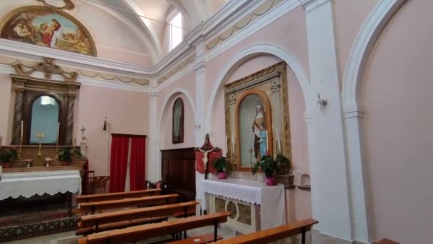 Ferrazzano Panoramica Della Cinquecentesca Chiesa Santa Croce — 图库视频影像