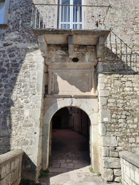 Ferrazzano, Molise, Italy - July 13, 2022: Carafa Castle dating from the late 15th century in Piazza Spensieri