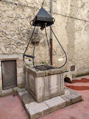 Ferrazzano, Molise, Italy - July 13, 2022: Carafa Castle dating from the late 15th century in Piazza Spensieri