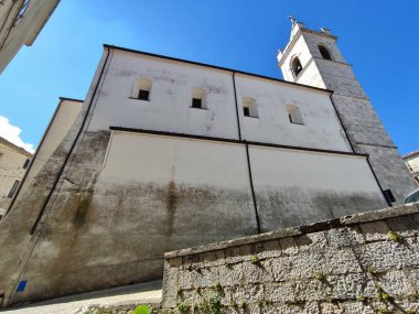Ferrazzano, Molise, Italy - July 13, 2022: Church of Santa Maria Assunta, dating from the 12th century, in Largo della Chiesa