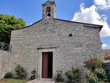 Ferrazzano, Molise, Italy - July 13, 2022: Small cemetery church dedicated to Sant'Onofrio dating back to the 14th century