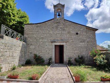 Ferrazzano, Molise, Italy - July 13, 2022: Small cemetery church dedicated to Sant'Onofrio dating back to the 14th century