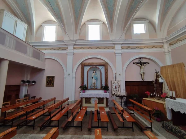 Ferrazzano Molise Italy July 2022 Interior Sixteenth Century Church Santa — Foto de Stock