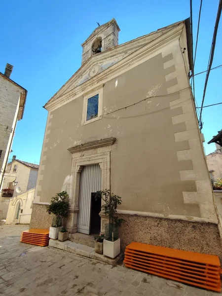 Ferrazzano Molise Italy July 2022 Facade Sixteenth Century Church Santa — Foto de Stock