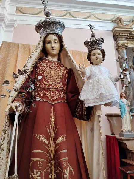 Ferrazzano Molise Italy July 2022 Interior Sixteenth Century Church Santa — Fotografia de Stock