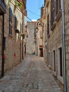 Ferrazzano, Molise, Italy - July 13, 2022: Glimpse of the village from the alleys of the old town
