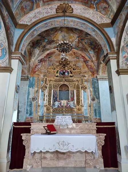 Oratino Molise Italy July 2022 Interior Eighteenth Century Church Santa — Photo